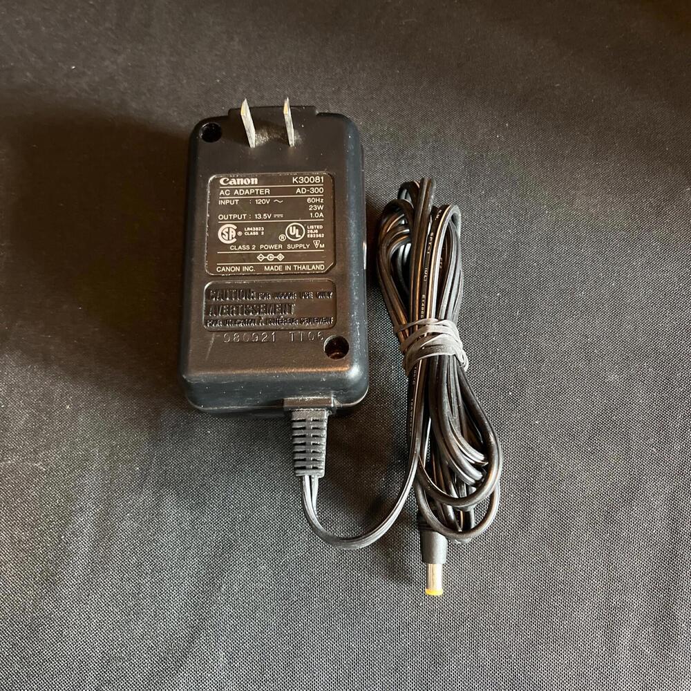 Canon K30081 AC Adapter AD-300 Input 120V Output 13.5V Printer Power Supply